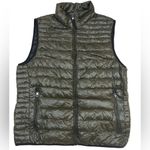Calvin Klein Gorpcore Olive Green Hiking Premium Duck Down Nylon Quilted Vest M Photo 1