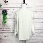 Urban Romantics  Lightweight Linen Button Front Twist Top Off White Size Large Photo 6
