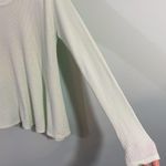 We The Free Women's Light Green Waffle Knit Oversized Sweater Top Size L Photo 4