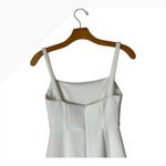 Hello Molly  White Hard To Be Cool Midi Dress Ruffle Spaghetti Strap Square Neck Photo 6