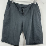 Eddie Bauer Womans  Pullon Athletic Shorts Large Gray Elastic Waist Photo 0