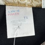 Cache Paris Womens 2 Piece Skirt Suit 4 Black Tan Baroque Jacquard Vintage 80s Photo 7