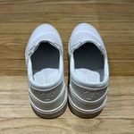 Thousand Fell Womens Size 9.5 Slip On Shoes White Navy Blue Detail Vegan Made Photo 3