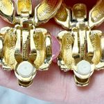 Givenchy Couture Gold & Pastel Door Knocker Clip-On Earrings Photo 5