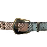 Vintage Elite Womens Belt Large Metallic Medallion Gold Buckle Retro 80s 90s Photo 1