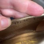 Salvatore Ferragamo Vintage 90s Ferragamo Cap Toe Black Gold Heels Leather Pumps Size 10B Photo 7