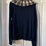 English Factory NWOT Navy Cardigan with Plaid Ruffle Size M Photo 8