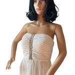 Calvin Klein Ivory White Timeless Elegant Dress Embellished Crystals size 2 Photo 6