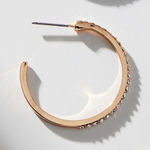 Urban Outfitters  Rhinestone Elegant Gold Hoop Earrings Photo 0