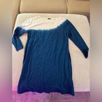 ATM Dip Dye Slub Jersey Long Sleeve Dress SMALL White Photo 7