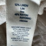 Rafaella Women’s Casual Linen - Rayon wide leg Pants - Cream Large Photo 3