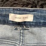 ANINE BING  Front Pocket SplitHem Blue Mid Rise Straight Fray Ankle Jeans Size 28 Photo 3