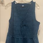 Old Navy  Dark Blue Sleeveless Midi Dress with pockets Photo 3