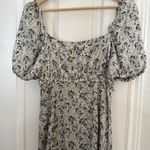 ZARA  puff sleeve satin floral midi dress Photo 6