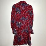 & Other Stories & Other Stories Marinette Dress Paisley Collared Dark Pink Retro 34 2 XS Photo 4