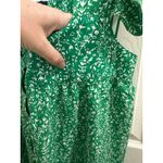 NWT Mackenzie & James Green White Floral Ruffle Blouse M Cottagecore Top Size M Photo 3