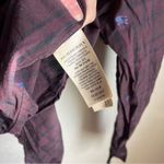 Burberry  Purple Plaid Logo Embroidered Long Sleeve Photo 5