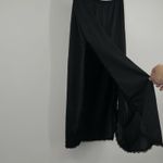 Shadowline Black Satin Lace Trim 2X 34” High Slit Sexy USA Gothic Fairygoth Photo 1