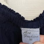 ACE Fashion Tie Dye Off the Shoulder Peasant Dress Medium Boho Bohemian Hippie Festival Photo 3