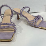 TORGEIS Medinilla Faux Suede Strappy Kitten Heel Sandal Lavender Open Toe Sz‎ 11 Purple Photo 0