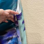 Piazza Sempione Made In Italy Womens Abstract Floral Print 100% Silk Dress Sz 42 Photo 3