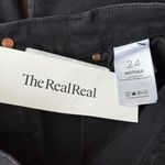 Mother High Waisted Rider Ankle Jeans Not Guilty Back Size 24 Straight Leg Flare Black Photo 5