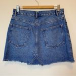 Reformation Jeans Cherry Denim Raw Hem Mini Skirt Button Fly Colorado Wash Sz 29 Photo 10