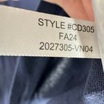 J.Crew Women's Size Large Tissue Crepe Turtleneck Long Sleeve Top Navy Blue Photo 5