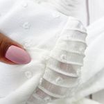 Bardot Women's Mae Lace V-neckline Voluminous Sleeves Dress in White Size 6 Photo 7