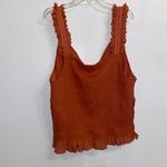 Anthropologie NWT $80 Forever That Girl Coral Ruffled Button Front Lace Cami XL Photo 4
