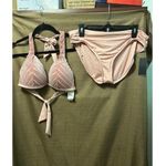 Kenneth Cole NWT  Womans 2 Piece Pink Velvet Bikini Set Size 38B/C and XL Photo 0