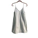 Aritzia  Wilfred Free Vivienne Mini Denim Jean Slip Dress Slinky Cami Size Small Photo 1