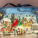 Anuschka  Multicolor Hand-Painted Cardinal Crossbody Bag Photo 0