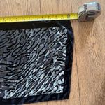 Velvet Burn Out Zebra Print Scarf Silk Blend Wild Animal Black Cream Silver Rust Photo 2