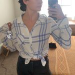 Allison Joy  Blue And White Plaid Button Up Photo 0