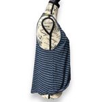 Free People  Blue Embroidered Faux Wrap Frida Tank Top Striped Boho Fairy X Small Photo 4