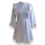 The Clothing Company Eyelet Baby Blue Ruffle Mini Dress Size Large Photo 1
