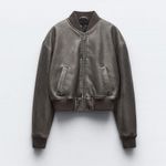 ZARA  Leather Jacket Faux Photo 0