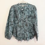 Ivy Jane  Toile Ruffle Hem Cotton Blouse – Small Photo 3