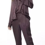 Young Fabulous and Broke ✨ Jensen Chocolate Brown Satin Jogger ✨ Photo 0