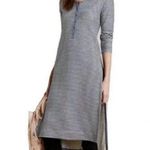 Anthropologie Postmark Striped Henley 3/4 Sleeve Side Slit Tunic Dress Photo 0