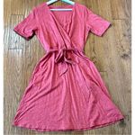 L.L. Beanāorange jersey short sleeve wrap dress tie waist M Orange Size M Photo 8