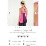 Lululemon  Pink Striped Energy Tank Photo 5