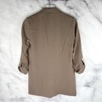 Tahari NWT  Cuffed Quarter Sleeve Open Front Blazer Jacket Minimalist Taupe XS Photo 4