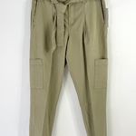 Sam Edelman New  Utility Trouser Belted Waist Cargo Pants Khaki Photo 5