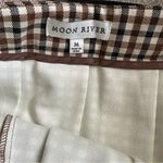 Moon River Double Belted Pleated Plaid Mini Skirt Photo 7