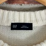 Gap  White Cotton Button Front Crew Boxy Cardigan Sweater, S Photo 3