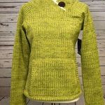 Koppen Sweater Small Knit Hoodie Green Hooded Knit Pullover Fleece Sherpa Lining Photo 0