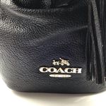Coach black leather three compartment shoulder bag Photo 5