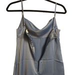 We Wore What NWT Blue Satin Charmeuse Cowl Neck Spaghetti Strap Slip Dress S Photo 5